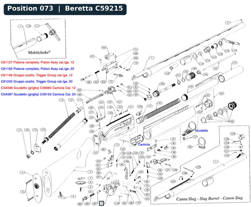 [BER-C59215] Beretta 391 12G Trigger Housing