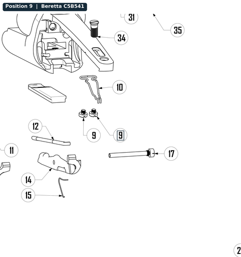 [BER-C5B541] Beretta 486-SAFE Spring Screw