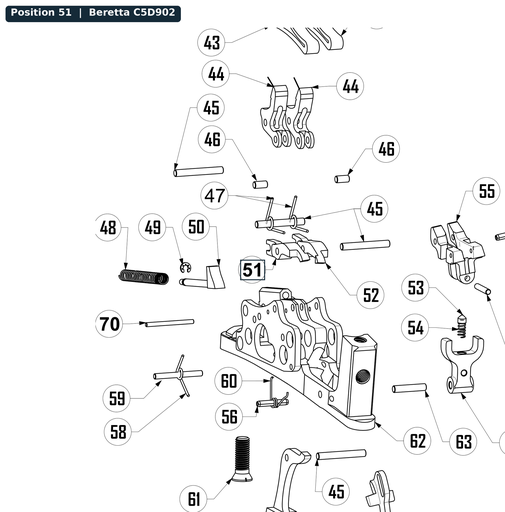 [BER-C5D902] Beretta 486-SEAR Arm LH