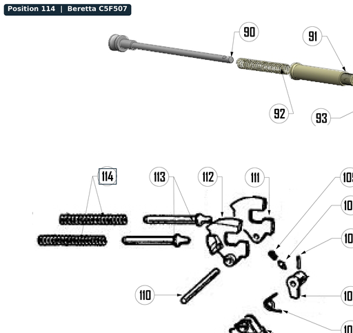 [BER-C5F507] Beretta 486-EJECTOR Spring