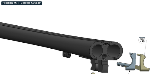 [BER-C76629] Beretta 486-EXTRACTOR RH