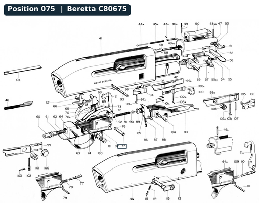 [BER-C80675] Beretta 391 Trigger Plate Pin Bush