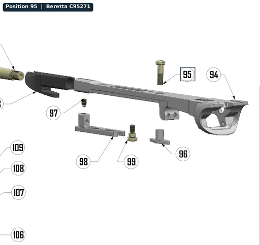 [BER-C95271] Beretta 486-FOREND Screw