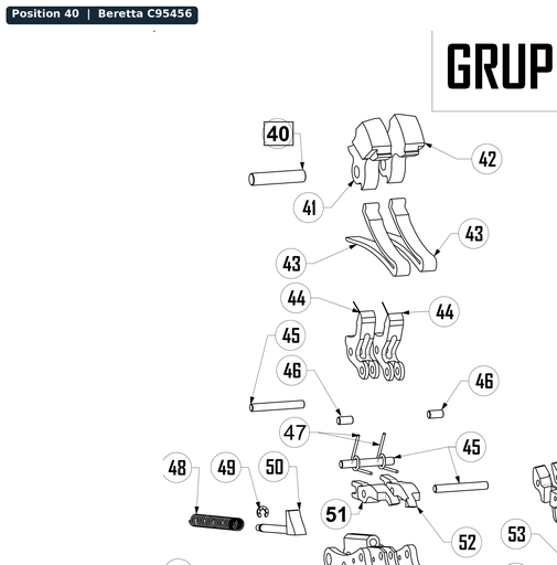 [BER-C95456] Beretta 486-HAMMER Retaining Pin