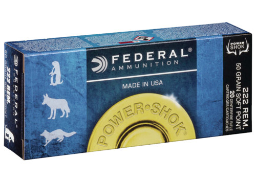 [FED-222A] Federal .222 Power-Shok 50gr Soft Point 