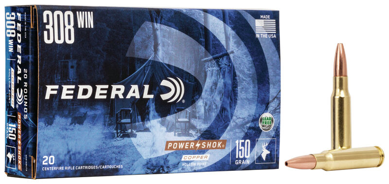 [FED-308150LFA] Federal .308 Shok 150gr Copper HP