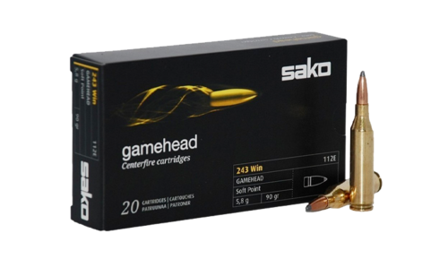 [SAK-P615012E] Sako .243WIN 90gr Gamehead SP